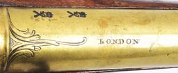 (A) A VERY RARE BRASS BARRELED FLINTLOCK BLUNDERBUSS BY BARBER.