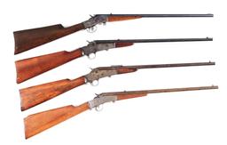 (C) LOT OF 4: 2 REMINGTON MODEL 6'S, REMINGTON IMPROVED MODEL 6, AND J. STEVENS SINGLE SHOT RIFLES