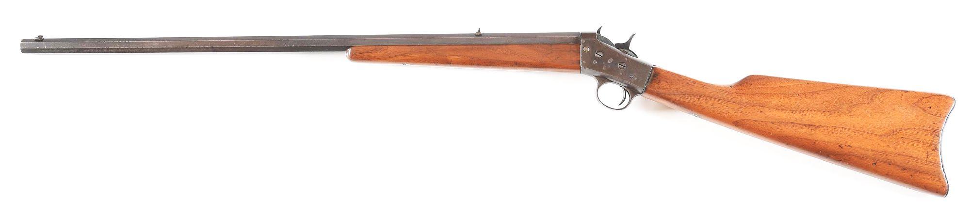 (C) REMINGTON MODEL 4 SINGLE SHOT ROLLING BLOCK RIFLE.