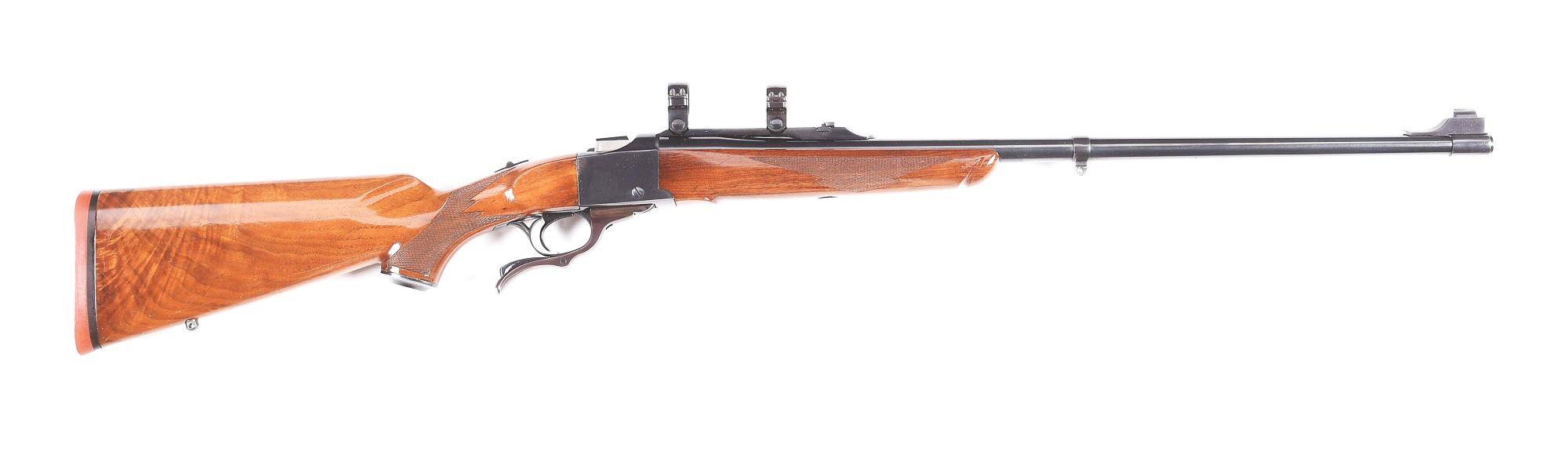 (M) RUGER NO. 1 TROPICAL MODEL 7MM REM MAG SINGLE SHOT RIFLE.