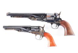 (A) LOT OF 2: ITALIAN PIETTA COLT 1861 NAVY .36 PERCUSSION REVOLVER AND COLT 1862 POLICE PERCUSSION