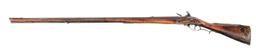 (A) EARLY CARVED FLINTLOCK KENTUCKY RIFLE.