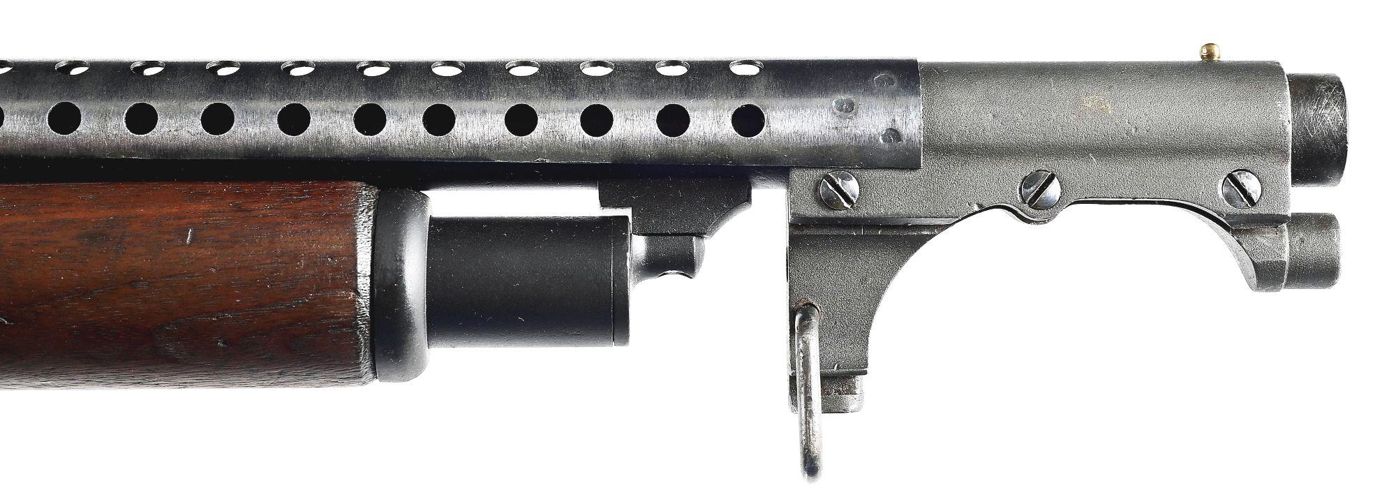 (C) STEVENS MODEL 620 SLIDE ACTION TRENCH SHOTGUN WITH ATTRIBUTION AS A VIET NAM BRINGBACK.