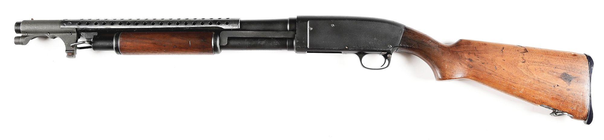 (C) STEVENS MODEL 620 SLIDE ACTION TRENCH SHOTGUN WITH ATTRIBUTION AS A VIET NAM BRINGBACK.