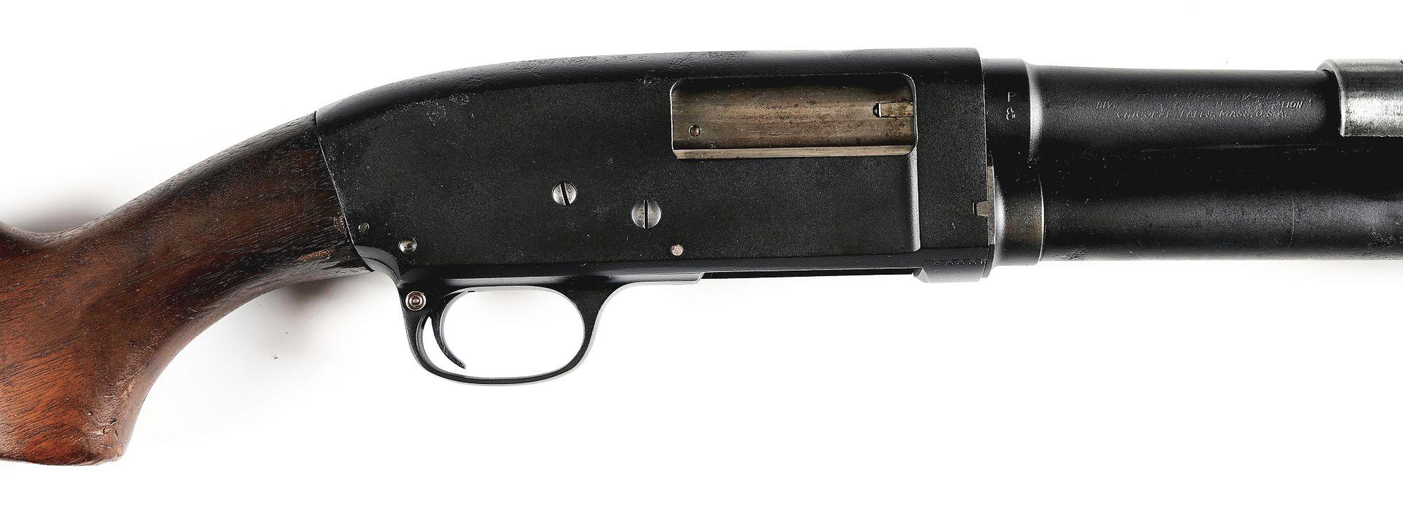 (C) STEVENS MODEL 620 SLIDE ACTION TRENCH SHOTGUN WITH ATTRIBUTION AS A VIET NAM BRINGBACK.