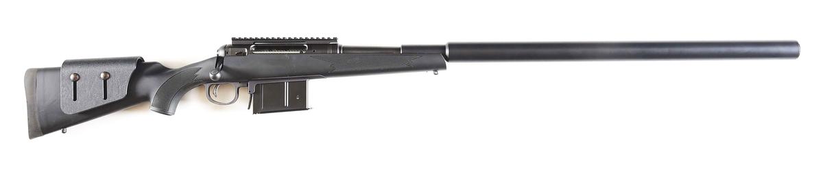 (N) SAVAGE MODEL 111 LONG RANGE HUNTER .338 LAPUA MANGUM BOLT ACTION RIFLE WITH INTEGRAL SRT ARMS SI