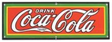 DRINK COCA-COLA PORCELAIN SIGN.