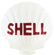 SHELL GASOLINE ONE PIECE CAST CLAMSHELL GLOBE.