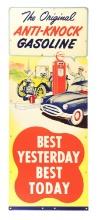 TREMENDOUS FLEET-WING "BEST YESTERDAY BEST TODAY" CARDBOARD LITHOGRAPH DISPLAY W/ SERVICE STATION GR