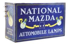 NATIONAL MAZDA AUTOMOBILE LAMPS COUNTERTOP DISPLAY W/ AUTOMOBILE GRAPHIC.