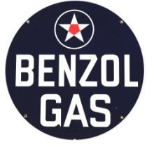 BENZOL GAS PUMP PLATE W/ STAR GRAPHIC.