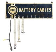 PURE BATTERY CABLES TIN SERVICE STATION CABLE DISPLAY.