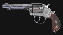 (A) EXEMPLARY, QUITE POSSIBLY THE HIGHEST CONDITION EXAMPLE KNOWN, BLUED FACTORY ENGRAVED COLT MODEL