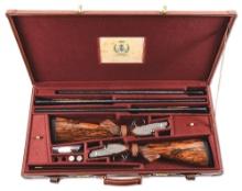(M) A TRULY INCREDIBLE 2 GUN 3 BARREL SET OF LUCIANO BOSIS MICHELANGELO EXTRA SHOTGUNS WITH ORIGINAL