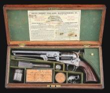 (A) RARE ATTRACTIVE ENGLISH CASED COLT THUER 1851 NAVY CONVERSION REVOLVER.