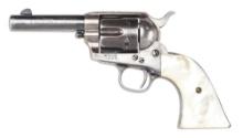 (A) COLT SHERIFF'S MODEL FRONTIER SIX SHOOTER SINGLE ACTION ARMY REVOLVER.