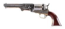 (A) AFTERMARKET UPGRADED ENGRAVED COLT DRAGOON PERCUSSION REVOLVER.