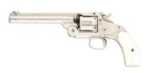 (A) RARE SMITH & WESSON NEW MODEL NO. 3 FRONTIER SINGLE ACION REVOLVER WITH POLICE PROVENANCE.