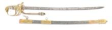 US CIVIL WAR ERA HOSRTMANN PRESENTATION GRADE NAVAL OFFICER'S SWORD.