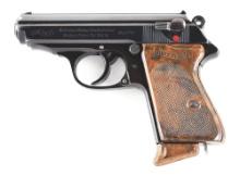 (C) NICE EARLY POLICE ISSUE WALTHER PPK SEMI AUTOMATIC PISTOL WITH HOLSTER.