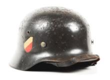 GERMAN WWII LUFTWAFFE DOUBLE DECAL M35 HELMET.