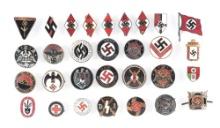 LOT OF 30: THIRD REICH PINS.