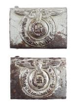 LOT OF 2: THIRD REICH SS BELT BUCKLES.