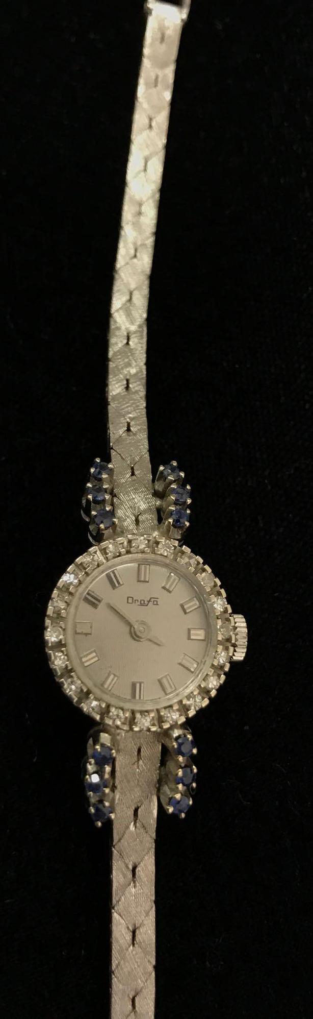 Ladies Drafa Diamond and Sapphire Cocktail Watch