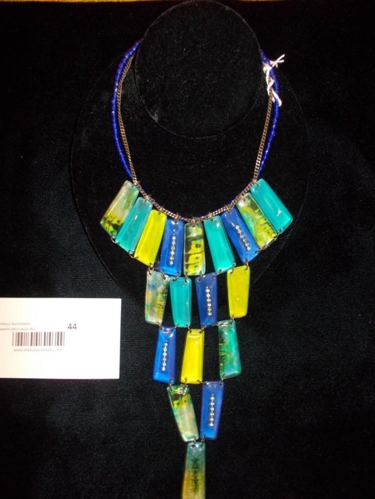 2 Dicloric Glass Necklaces