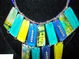 2 Dicloric Glass Necklaces