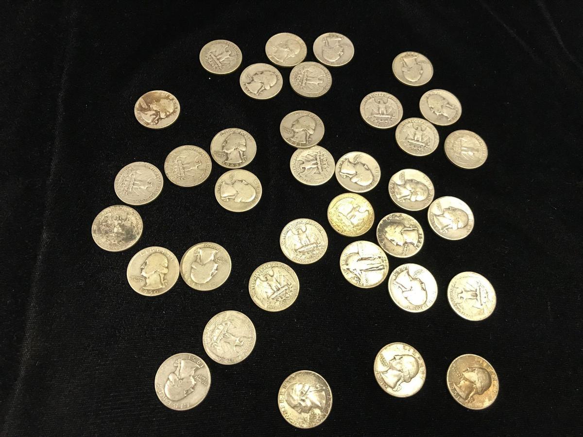 35 Washington Silver Quarters