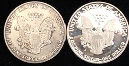 Wlaking Liberty Silver Dollars Lot of 2