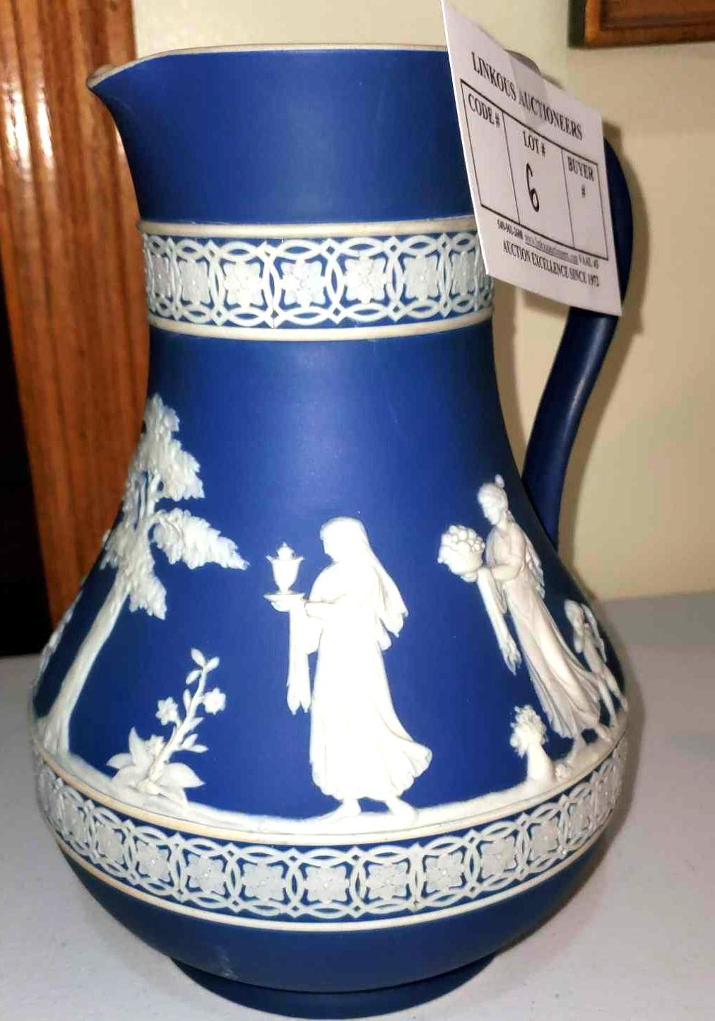 Wedgwood Jasperware Jug/Pitcher - Dark Blue