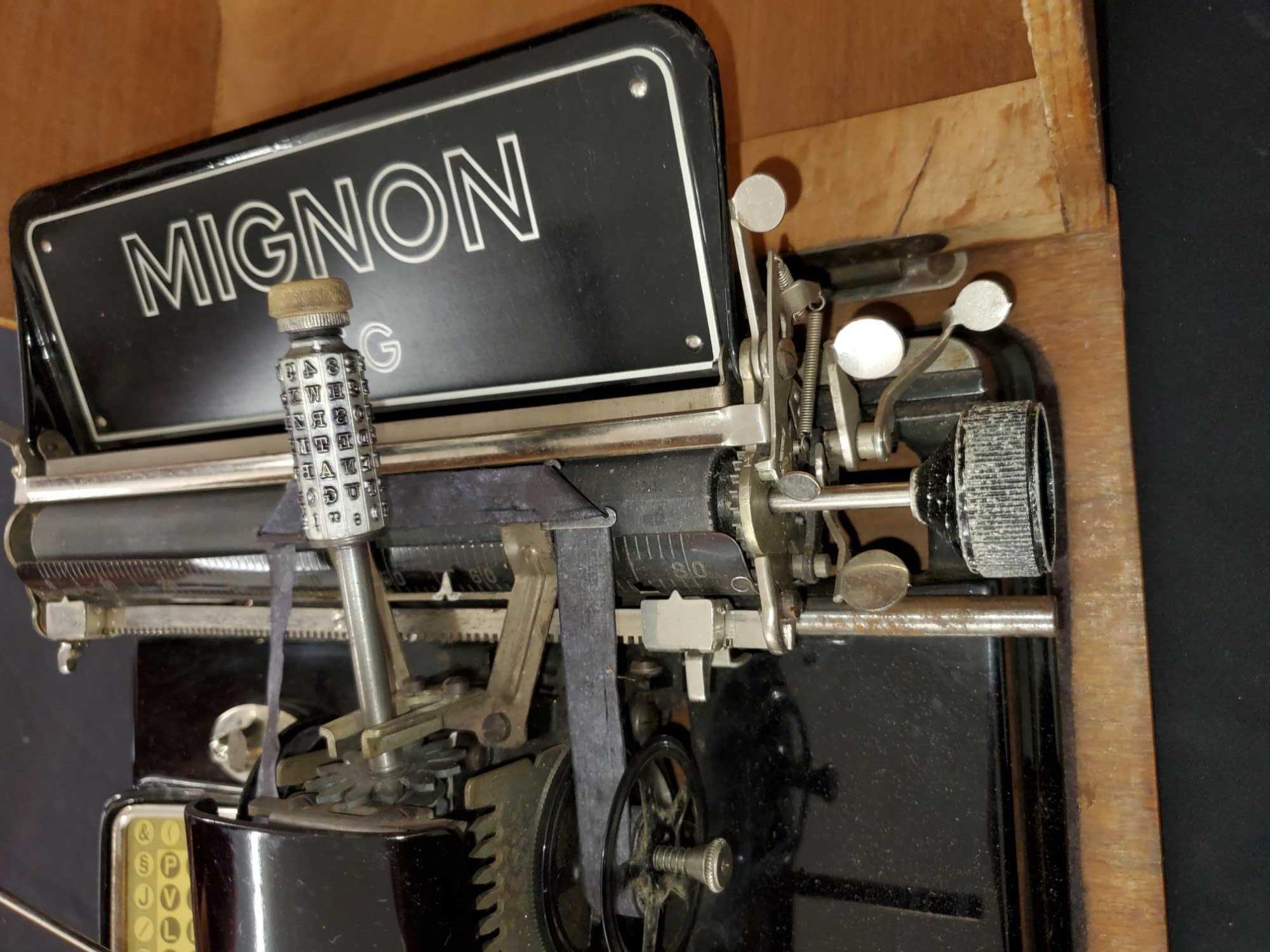 Mignon AEG Typewriter Modell 4 with Original Case