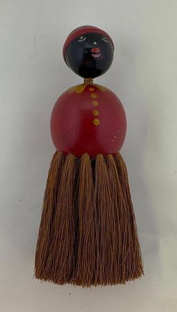 Black American Mammy Vintage Wooden Crumb Brush