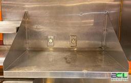 DESCRIPTION 32" X 24" STAINLESS WALL MOUNTED MICROWAVE SHELF SIZE 32" X 24" LOCATION KITCHEN