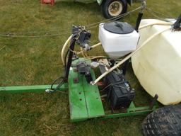 140 Gal. sprayer w/boom, tandem ax tufr tires, AS-IS has not been used in a while