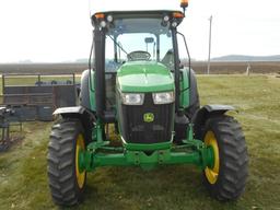 2014 John Deere 5085M, MFWD, cab, AC, heat, radio, 420 Act. one owner hrs. left hand reverser, joy