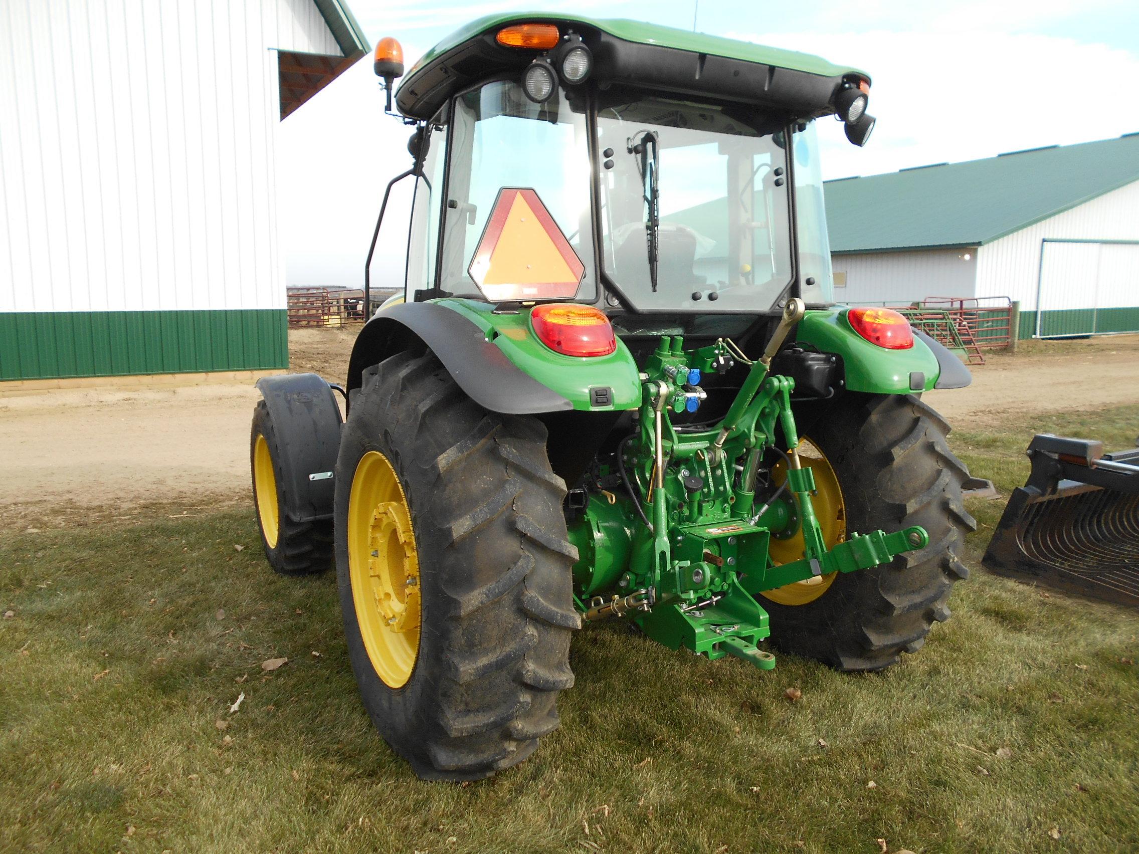 2014 John Deere 5085M, MFWD, cab, AC, heat, radio, 420 Act. one owner hrs. left hand reverser, joy