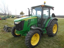 2014 John Deere 5085M, MFWD, cab, AC, heat, radio, 420 Act. one owner hrs. left hand reverser, joy