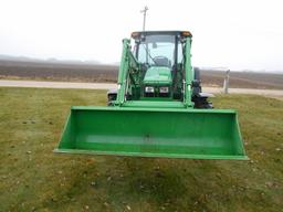 John Deere 5425 MFWD, cab, AC, heat, Radio, 798 Act. one owner hrs. left hand reverser, joy stick W/