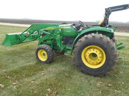 2015 John Deere 4066R, MFWD, hydro, 430 Act. one owner hrs. w/JD H180 Hyd loader, 3pt. Hyd, PTO,