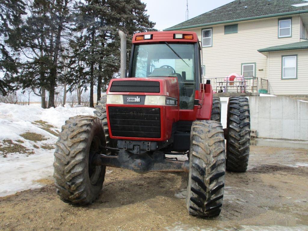 Case IH 7110 MFWD, cab, AC, heat, radio, 11,345 hrs. 3pt. dual hyd, PTO, 18.4 x 42 Ax. mnt duals