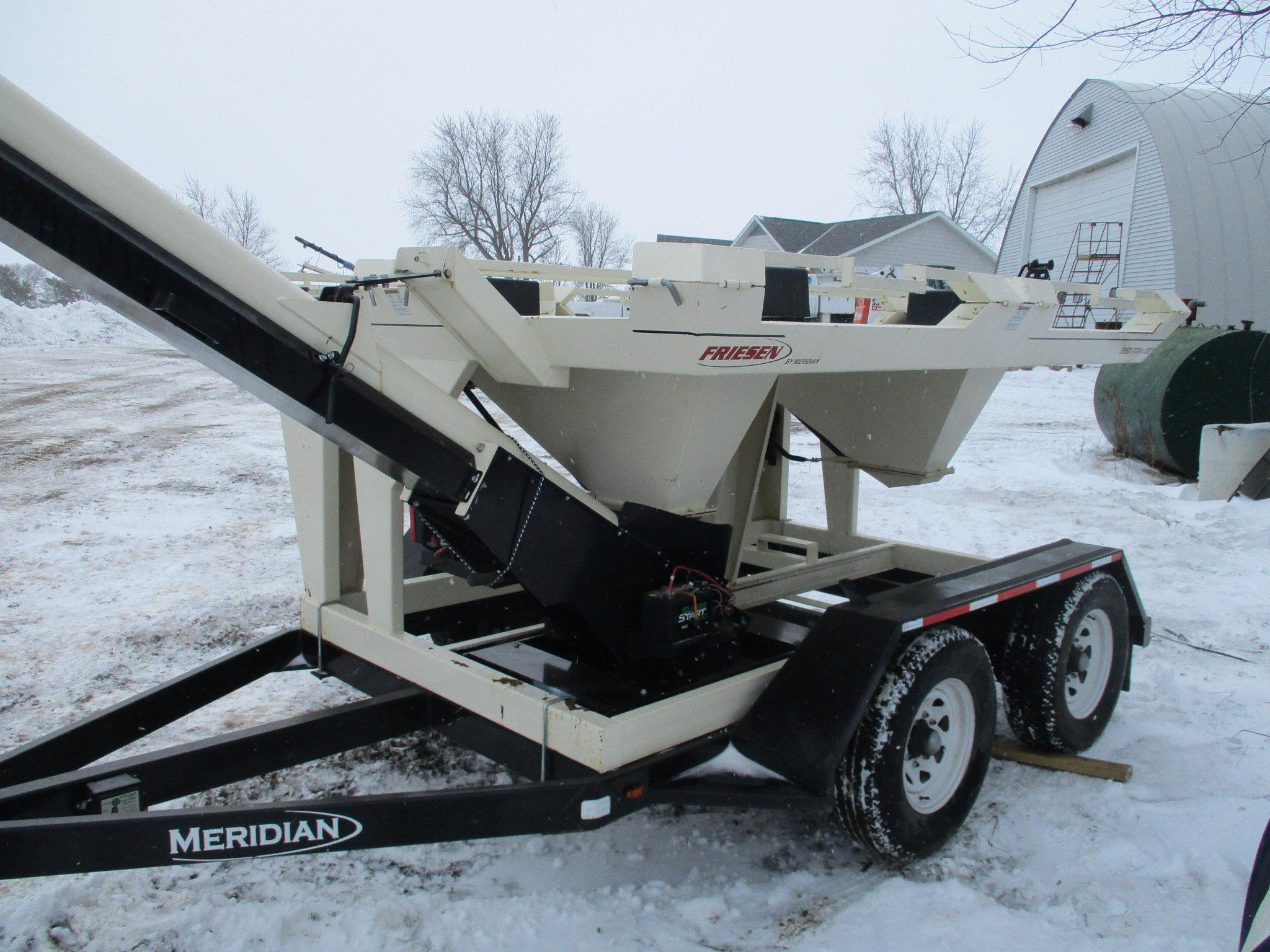 2008 Friesen seed Titan 4SE, 4 box seed tender, tandem axle trailer, front auger, Honda motor