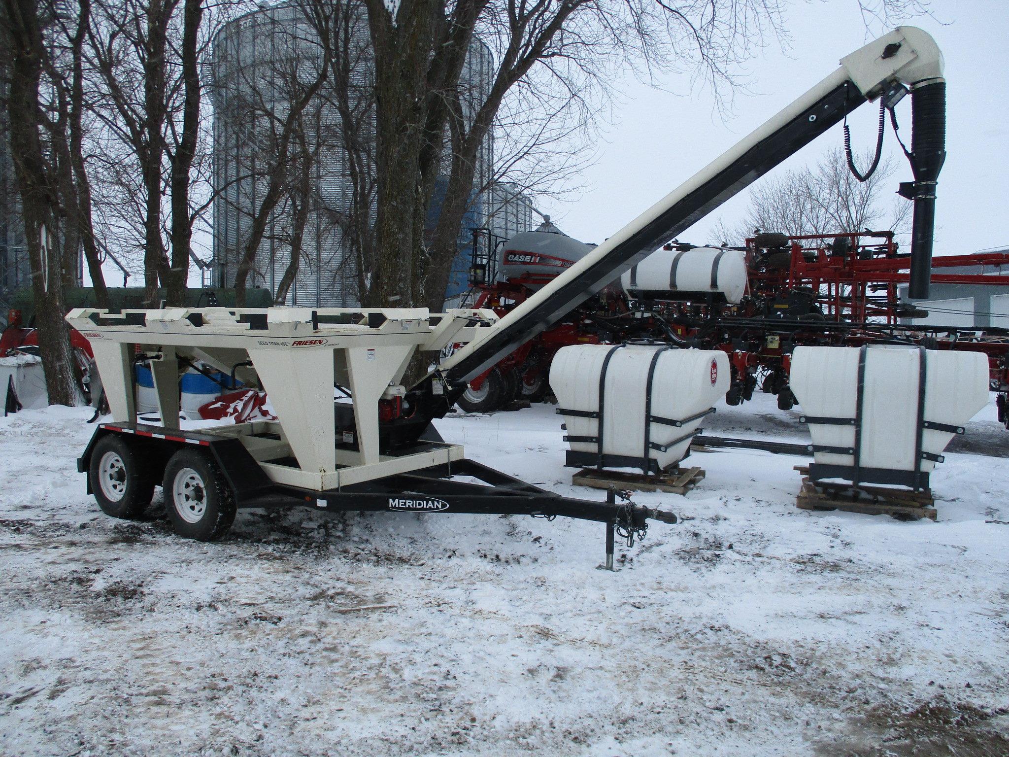 2008 Friesen seed Titan 4SE, 4 box seed tender, tandem axle trailer, front auger, Honda motor