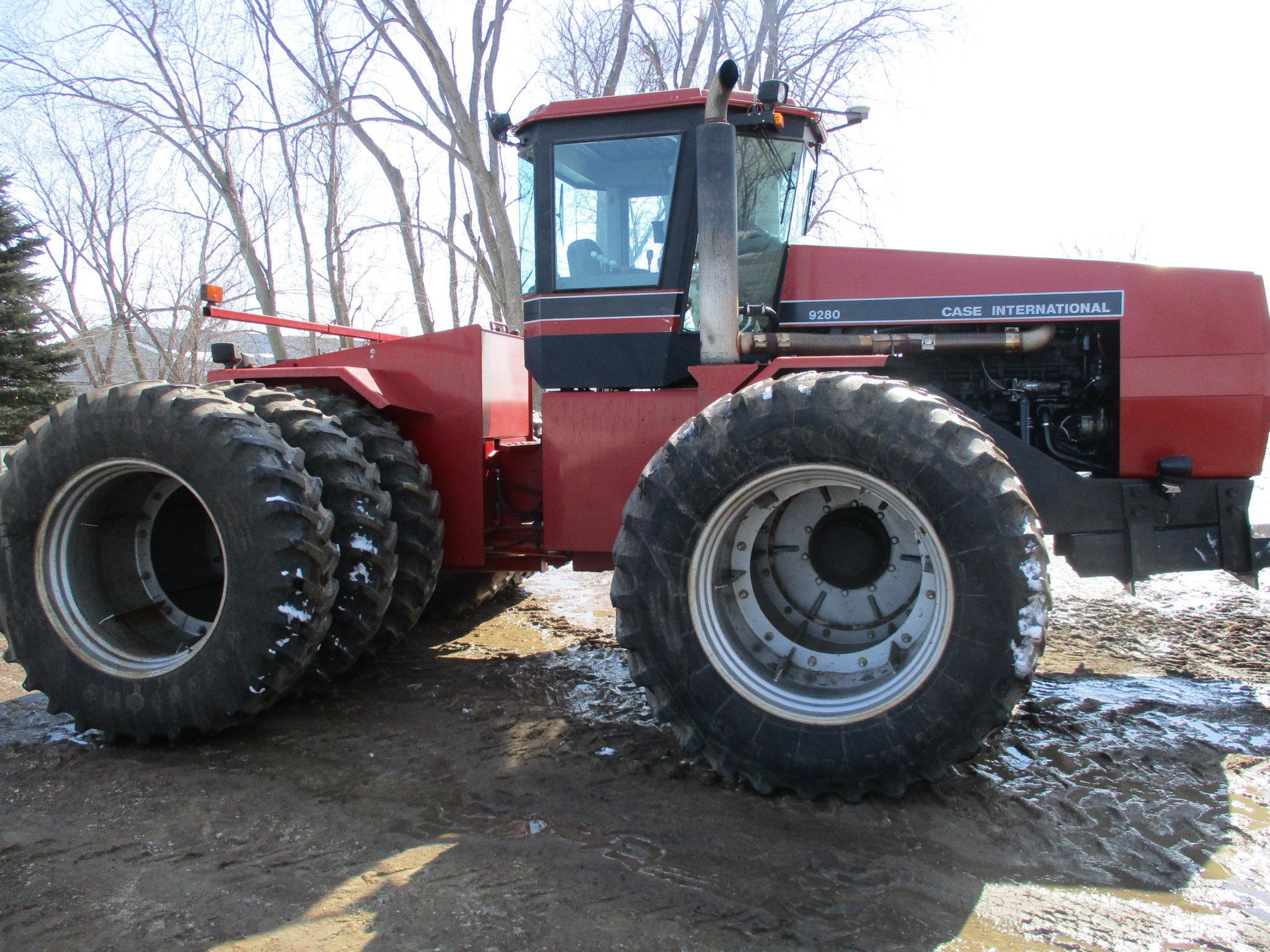 1992 Case IH 9280, 4WD, 9,106 hrs. Ez steer, 4 Hyd. 20.8R x 42 triples, weights