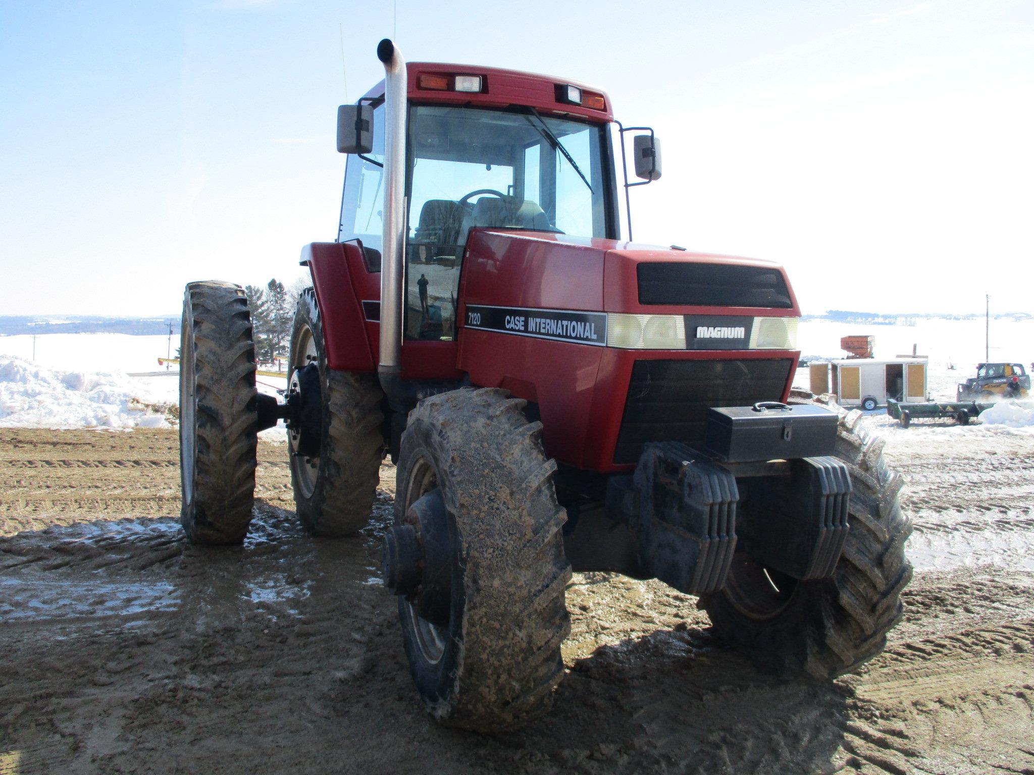 1992 Case IH 7120 MFWD, 6,817 hrs. cab, AC, heat, radio, 3pt. 4 hyd dual PTO, 14.9R x 46 duals,