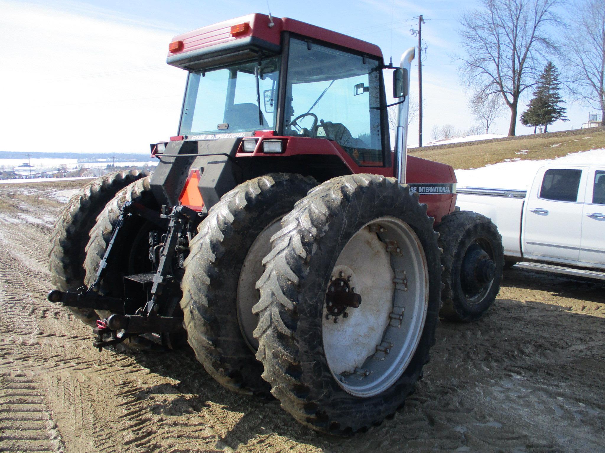 1992 Case IH 7120 MFWD, 6,817 hrs. cab, AC, heat, radio, 3pt. 4 hyd dual PTO, 14.9R x 46 duals,