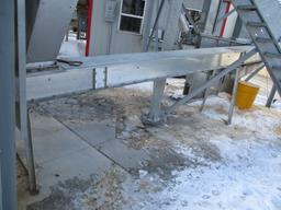 Conveyer 12" x 20' w/elect motor, located under dryer to leg