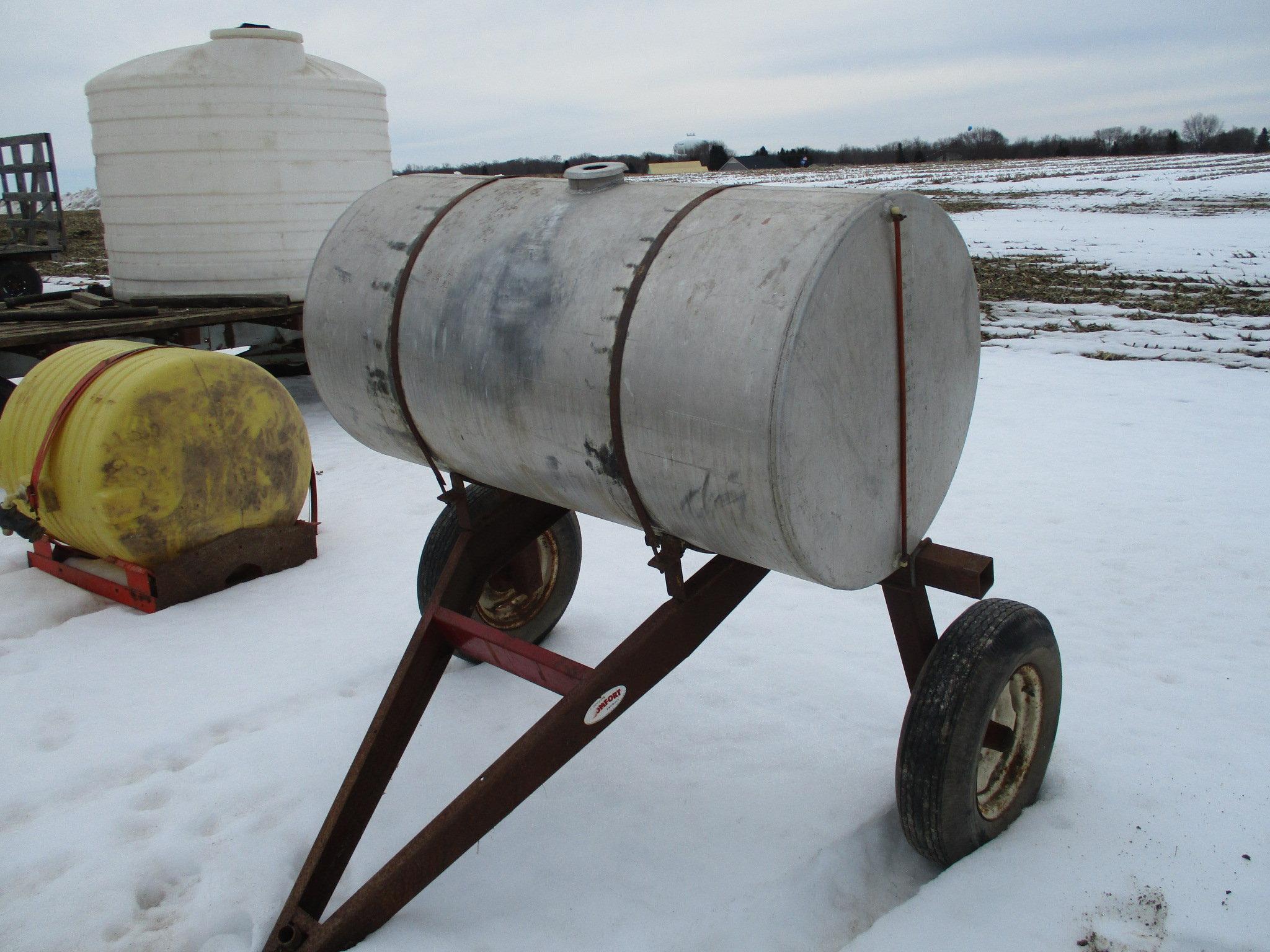 240 Gal. stainless steal tank on cart